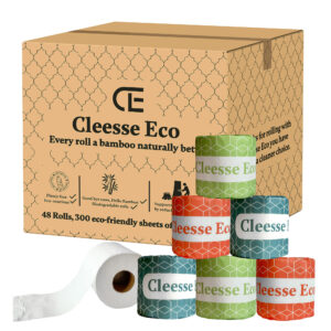 Wrapped 100% bamboo classic white toilet paper 48 rolls