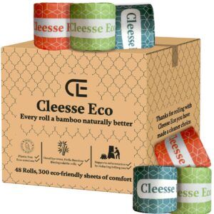 Wrapped 100% bamboo classic white toilet paper 48 rolls